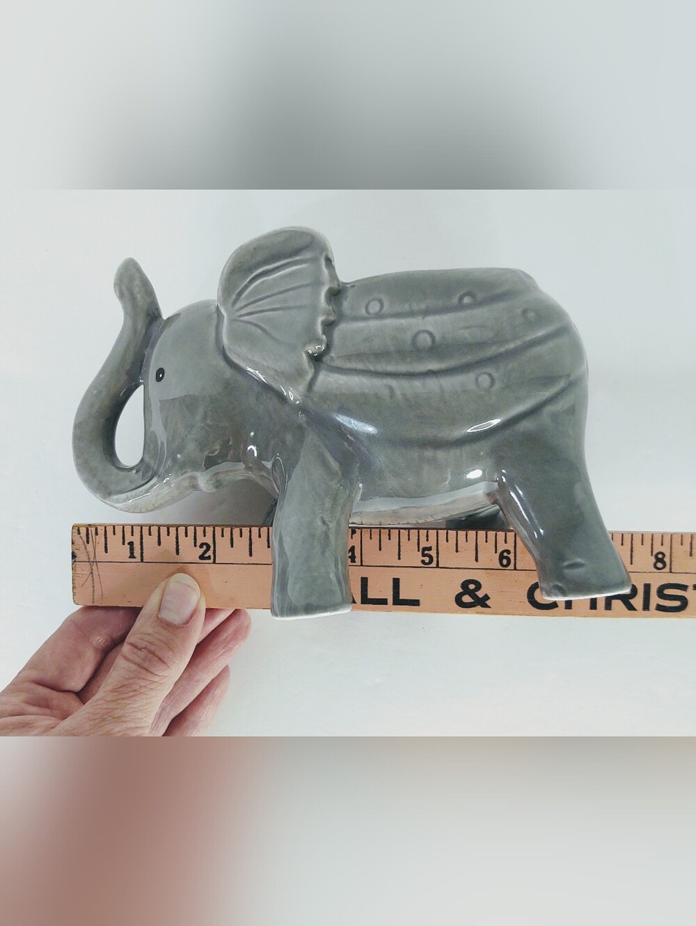 High Gloss Ceramic Elephant Planter Small - Picture 8 of 9